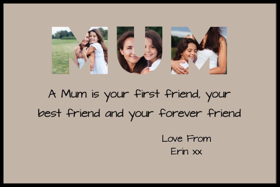 Mum Photo Framed Print